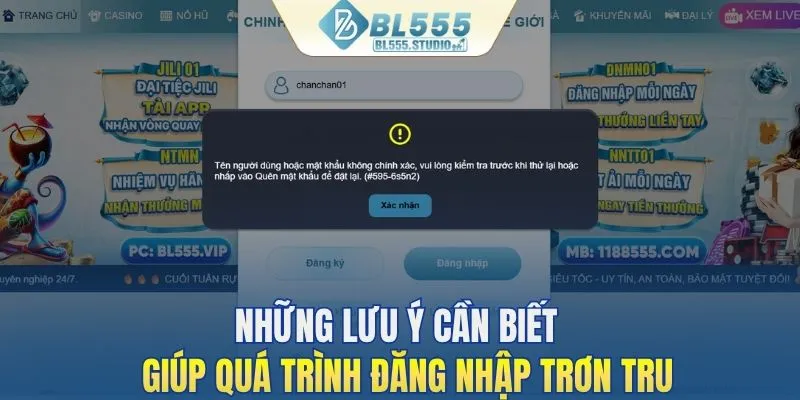 Những lưu ý cần biết giúp quá trình đăng nhập trơn tru