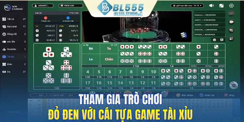 Tham gia trò chơi đỏ đen với cái tựa game Tài Xỉu